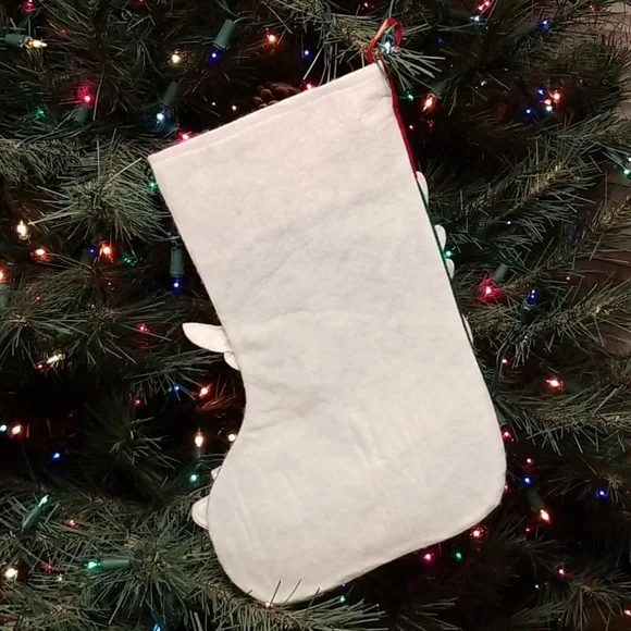 Felt Angel Christmas Stocking Red~Green~White~Gold